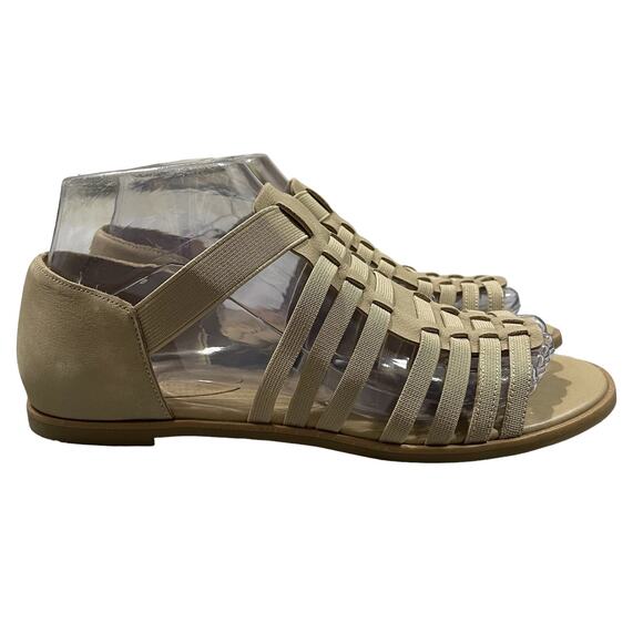 Eileen Fisher Rato W 7 Natural Fisherman Sandal Stretch Comfort Minimalist Mod - Picture 4 of 11